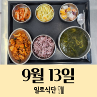 9월13일 일로식단